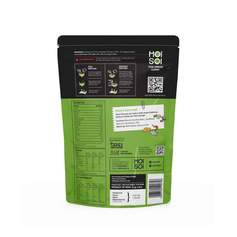 Moi Soi Green Thai Curry | Ready to Cook Paste