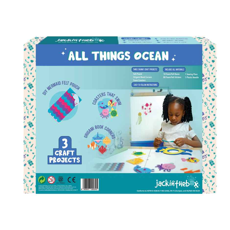 Jackinthebox All Things Ocean 3-In-1 Art & Craft Kit