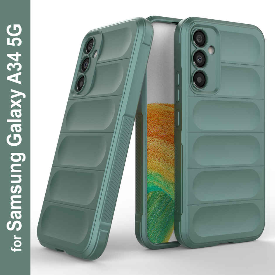 Zapcase Back Cover for Samsung Galaxy A34 5G | Magic-DarkGreen