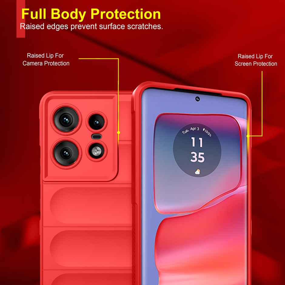 Zapcase Back Cover for Motorola Edge 50 Pro 5G | Magic-Red