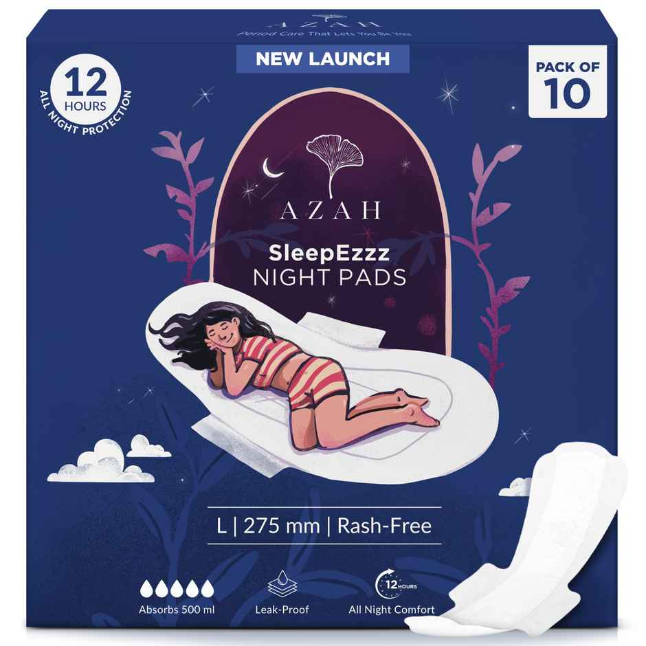 Azah SleepEzzz Night Sanitary Pads | L | 10 pcs