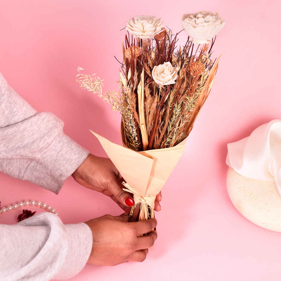 Autumn Whisper Natural Dried Flower Bouquet | Eternal Blooms