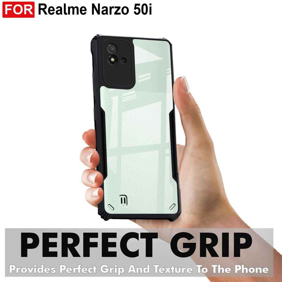 Zapcase Back Cover for Realme Narzo 50i | Matte-Black