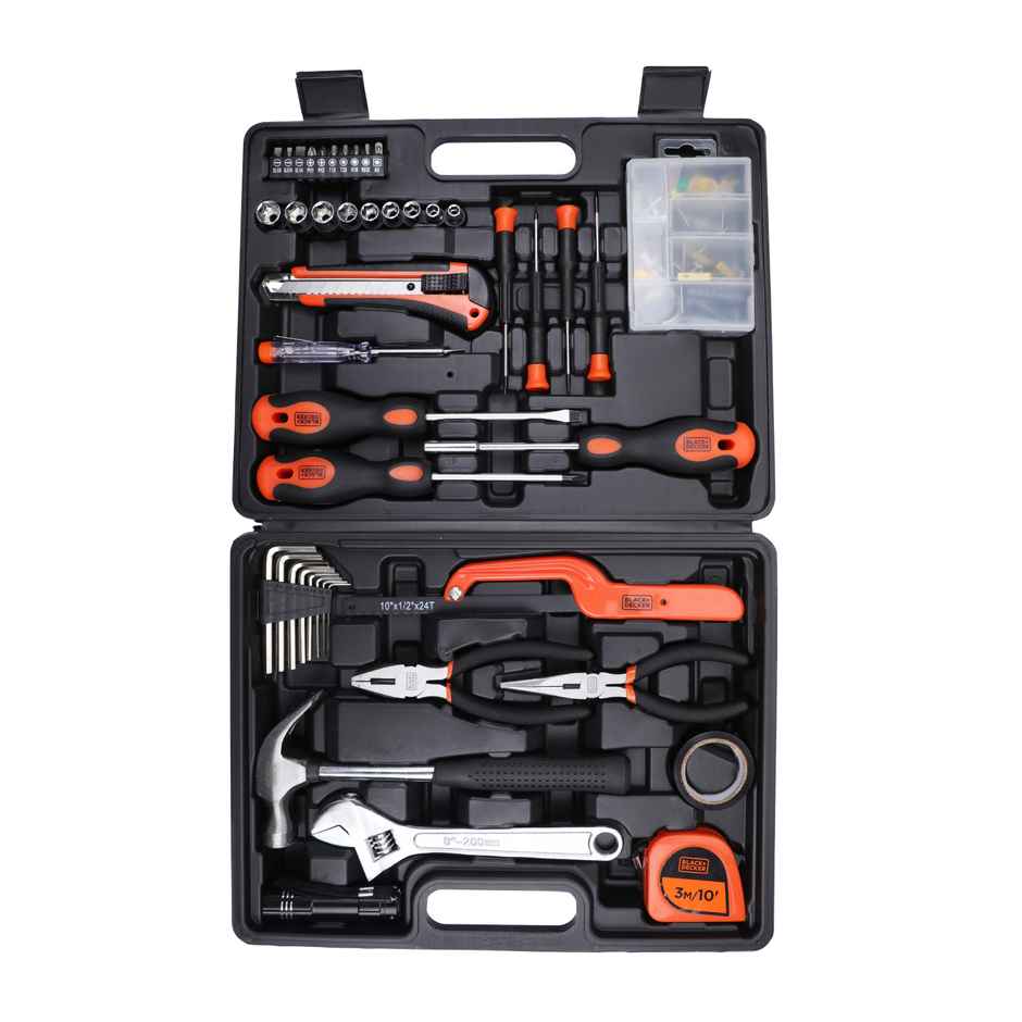 BLACK+DECKER BMT126C Hand Tool Kit for Home & DIY Use, 126-Piece, Orange and Black