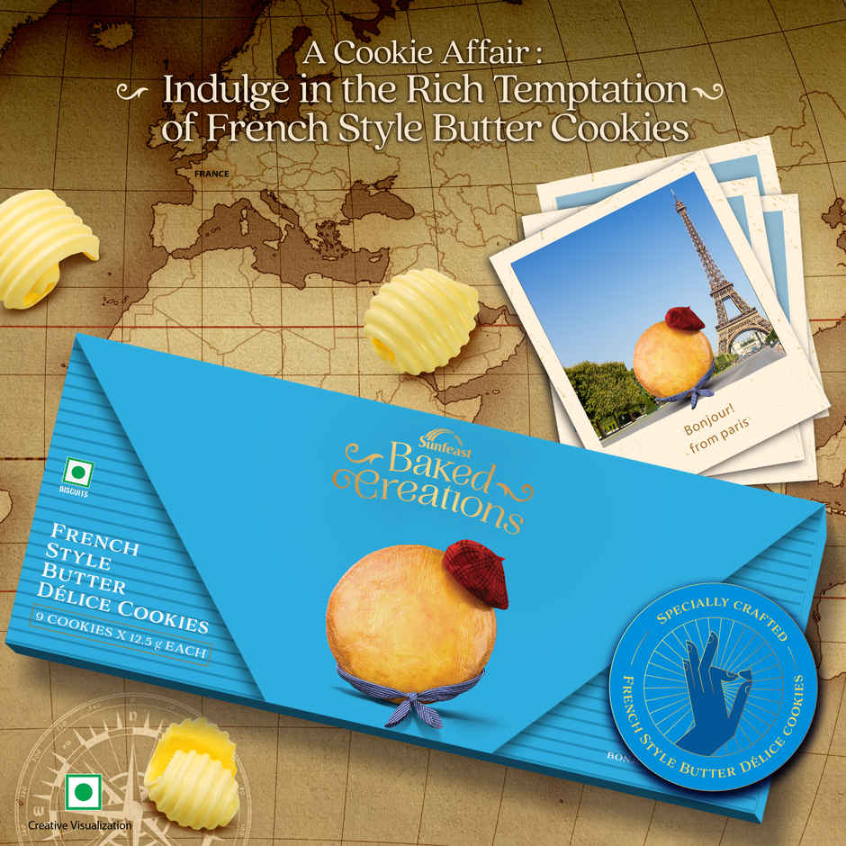 Butter Cookies Crafted in French Style by Sunfeast Baked Creations