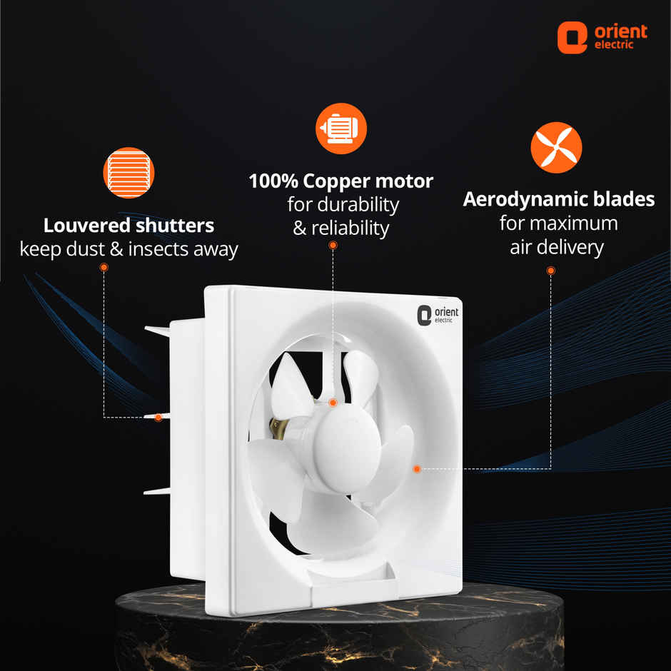 Orient Electric Ventilator, 150mm, 5 Blade, White