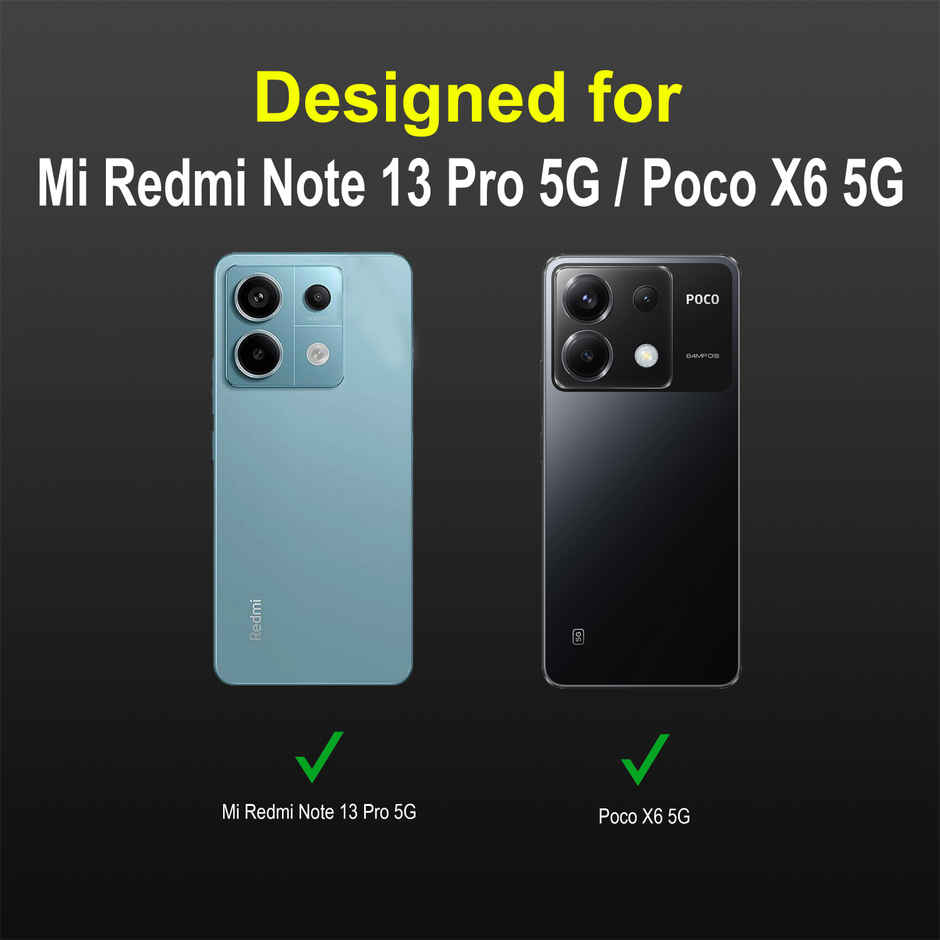 Zapcase Back Cover for Mi Redmi Note 13 Pro 5G | Magic-Black