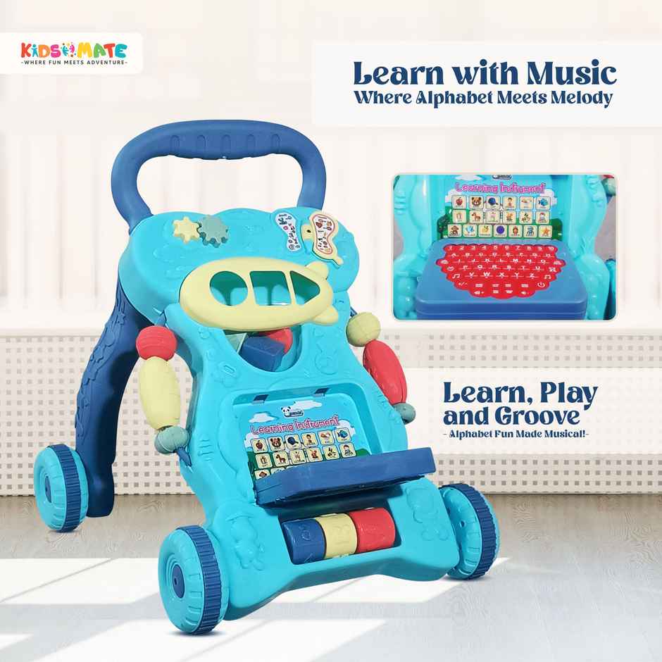 Kidsmate Baby Activity Walker | Push Walker for Babies 6-18 Months | Blue