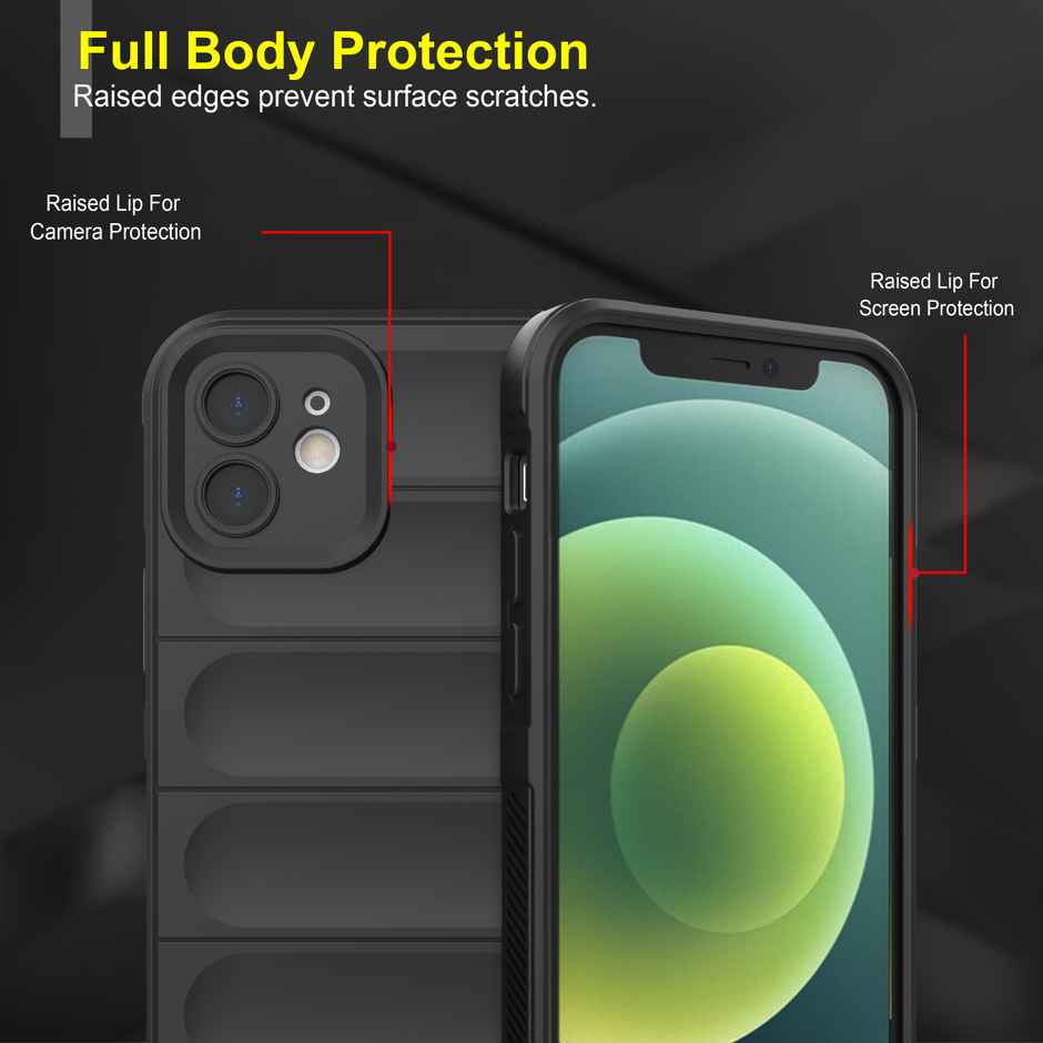 Zapcase Back Cover For Apple Iphone 12 (Magic-Black)