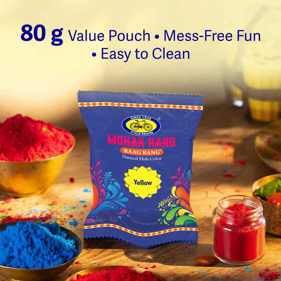 Mohak Rang Natural Raag Rang Holi Colour | Yellow | Cycle