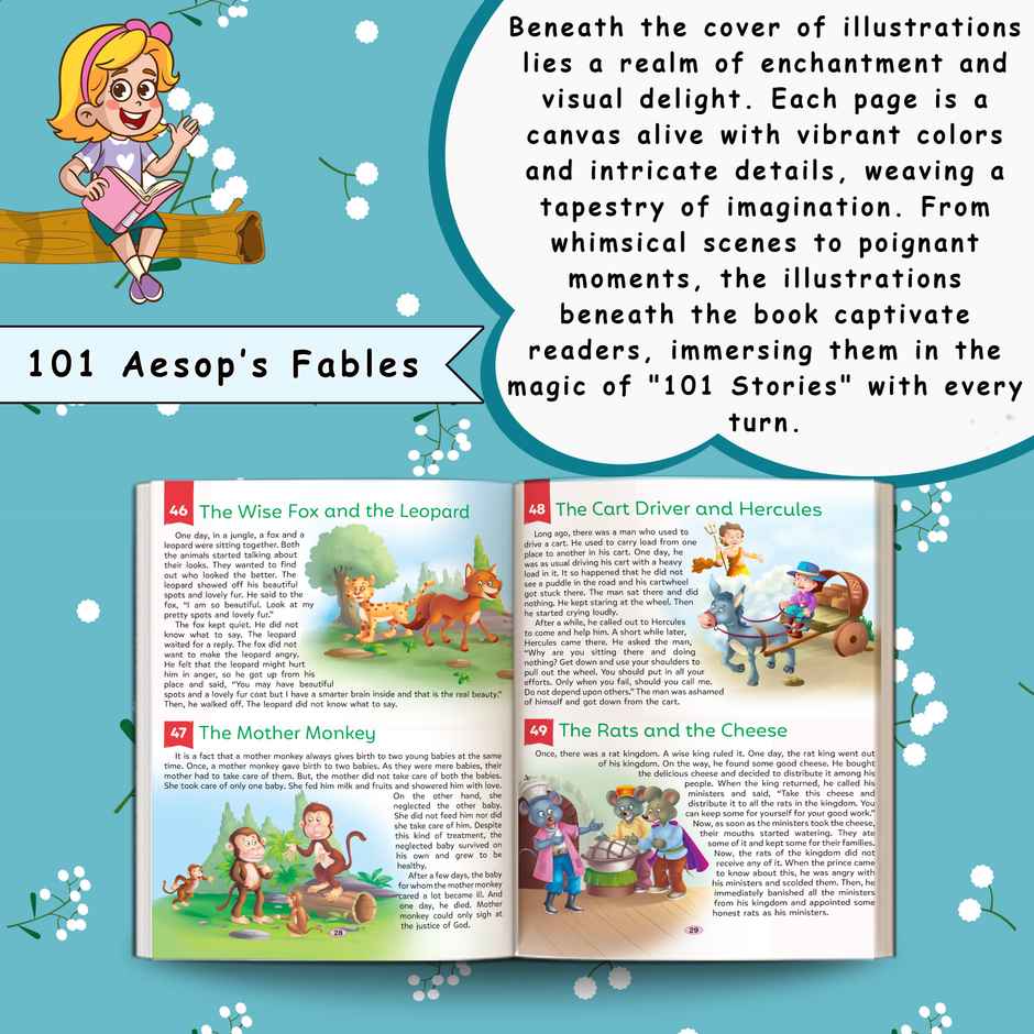 101 Aesop Fables | Ages 3-12 | Paperback - Early Childhood Storybook, Educational Fun Learning Book