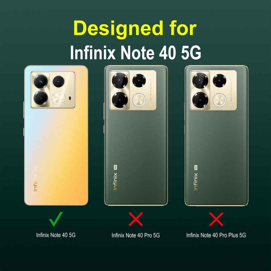 Zapcase Back Cover for Infinix Note 40 5G | Magic-DarkGreen