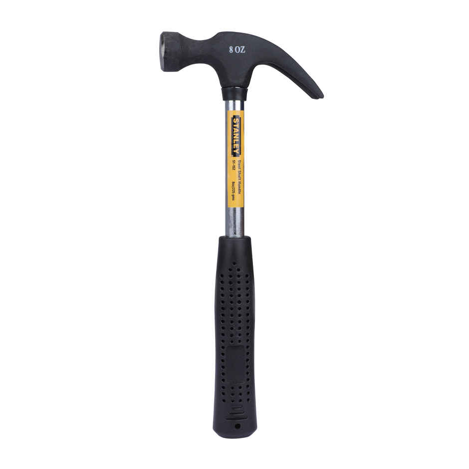 STANLEY 51-152 Claw Hammer With Steel Shaft For DIY, Mechanic, Industrial & Professional Use, 220g