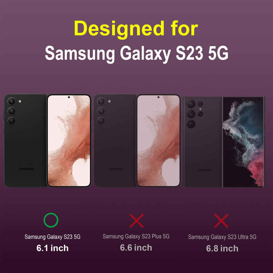 Zapcase Back Cover For Samsung Galaxy S23 5G (Magic-Lavender)