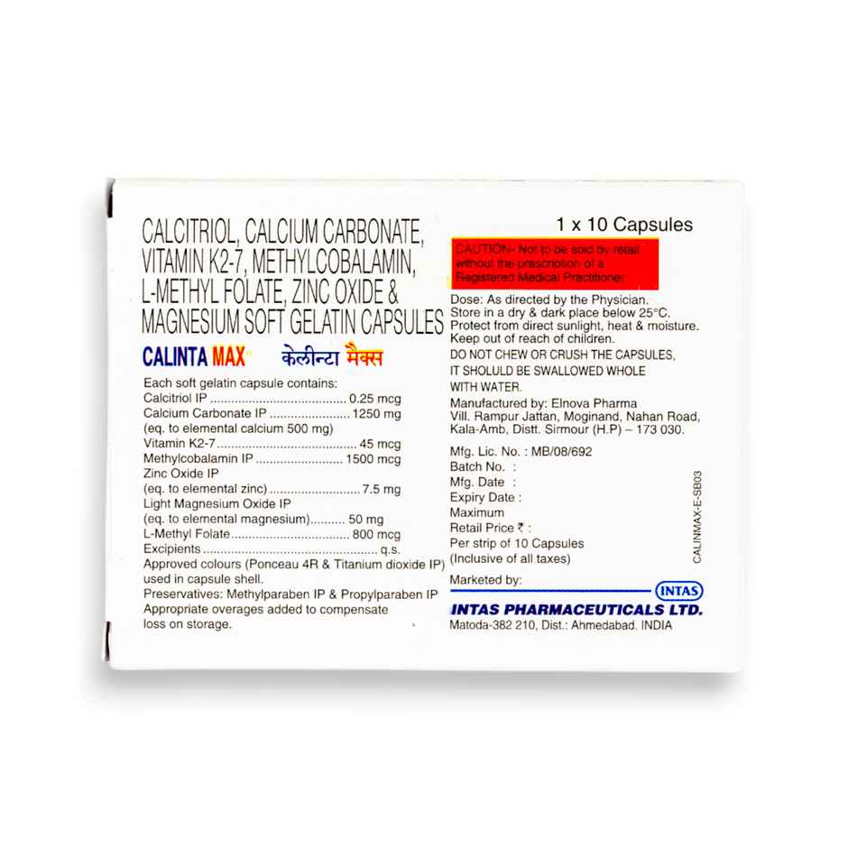 Calinta Max Soft Gelatin Capsule