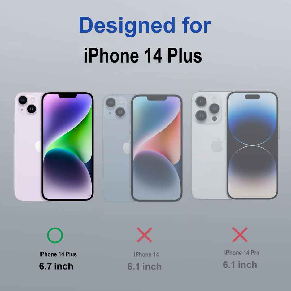 Zapcase Back Cover For Apple Iphone 14 Plus (MagSafe-Black)