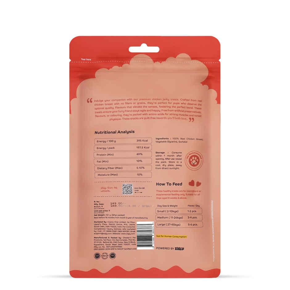 Applod Dehydrated Chicken Bites Dog Treat | Gluten Free Treats | For Puppy & Adult Dogs