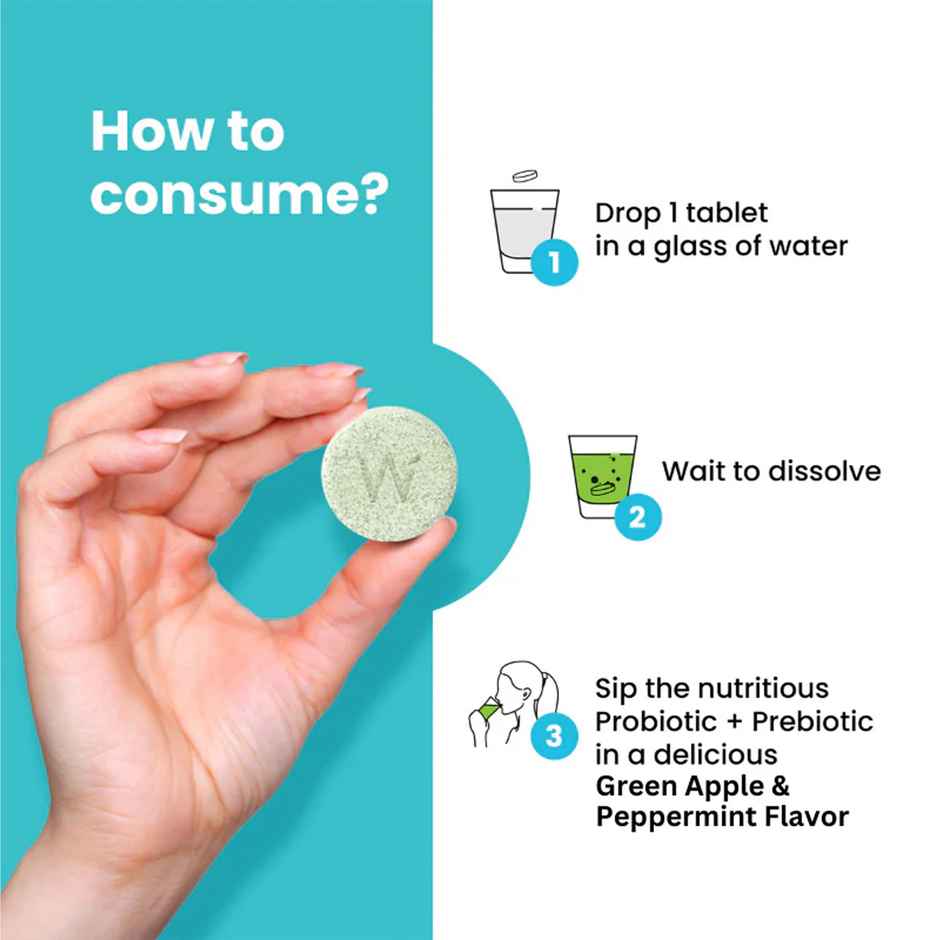 Wellbeing Nutrition Daily Probiotic + Prebiotic 18 Billion CFU, 6 Strains - 21 Effervescent