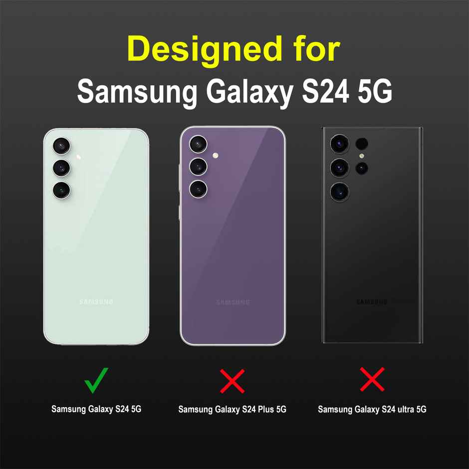 Zapcase Back Cover for Samsung Galaxy S24 5G | Magic-Black