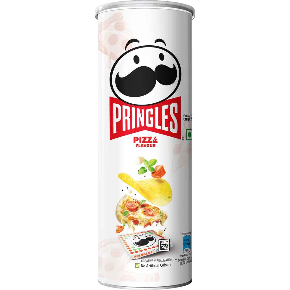 Pringles Potato Chips Pizza Flavour | Savoury & Crispy