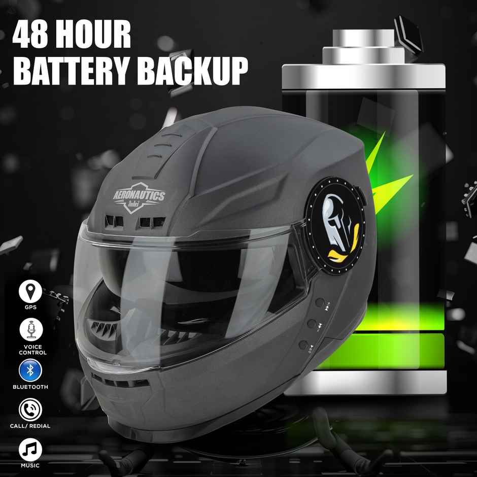 Steelbird SBH-40 Bt Glossy Iss Black - 600 mm - L