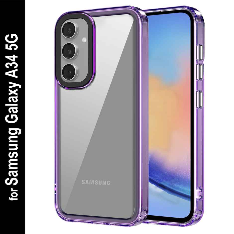 Zapcase Back Cover for Samsung Galaxy A34 5G | Space-Purple