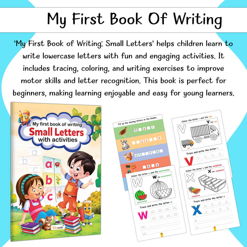 My First Book Of Writing Small Letters with Activities | Early Learning Activity Book for Toddlers