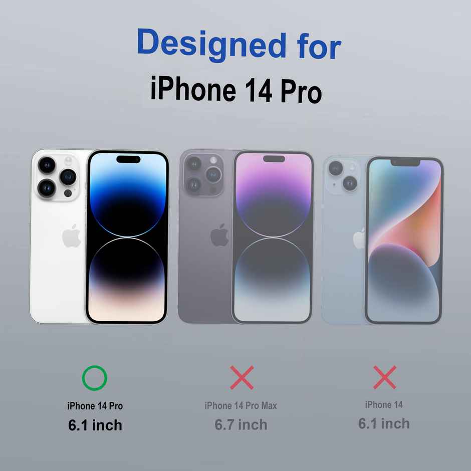 Zapcase Back Cover For Apple Iphone 14 Pro (MagSafe-Sierrablue)