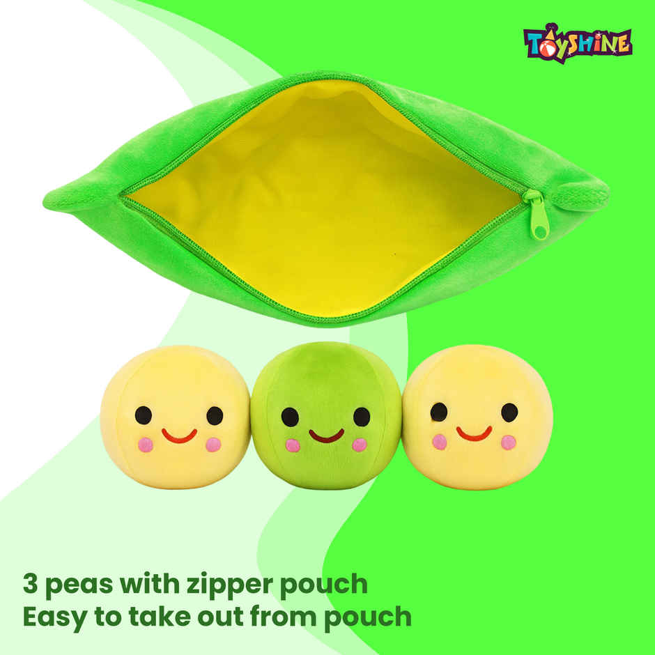 Spanker Pea Soft Toy | Cute Mini Plush Return Gift for Kids - 11 cm