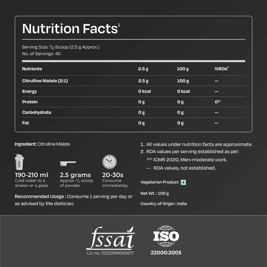 Nutrabay Pure Series Citrulline Malate