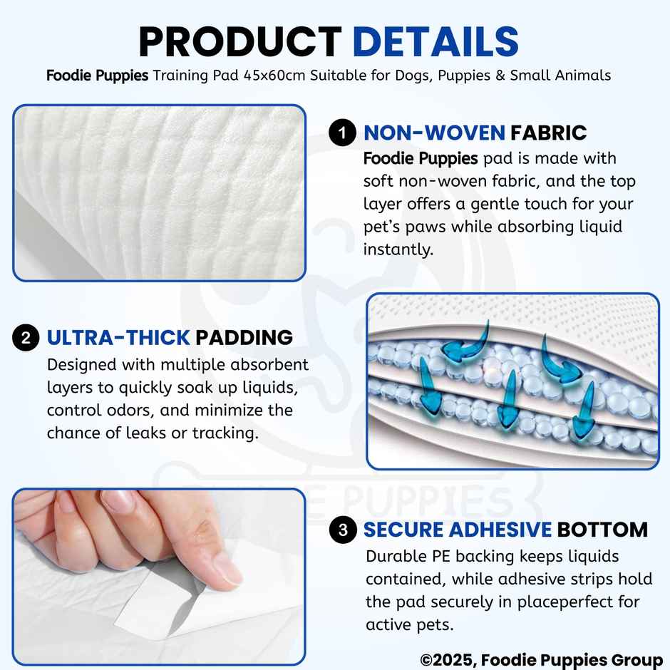 Foodie Puppies Pee and Potty Training Pads for Dogs and Cats | 45 x 60 cm