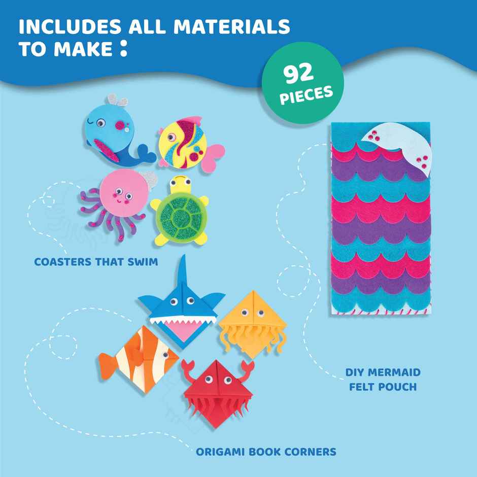 Jackinthebox All Things Ocean 3-In-1 Art & Craft Kit