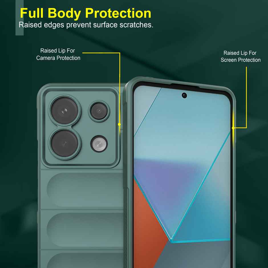 Zapcase Back Cover for Poco X6 5G | Magic-DarkGreen