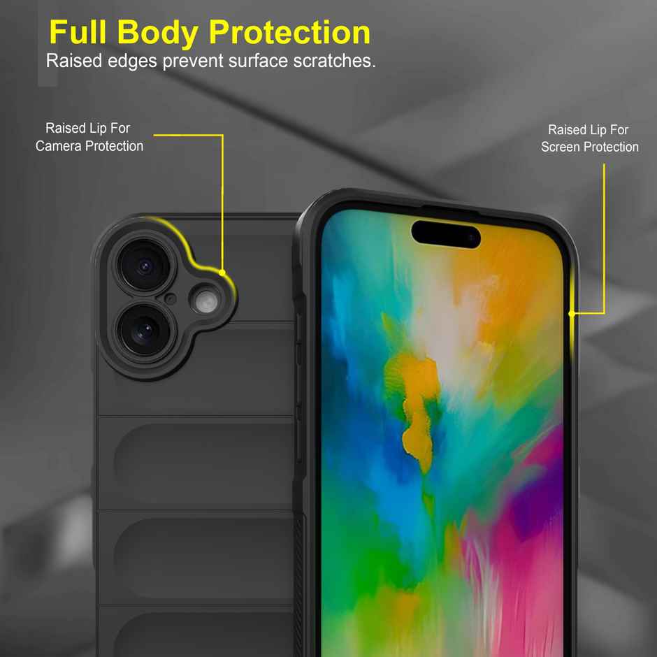 Zapcase Back Cover for Apple iPhone 16 Plus | Magic-Black