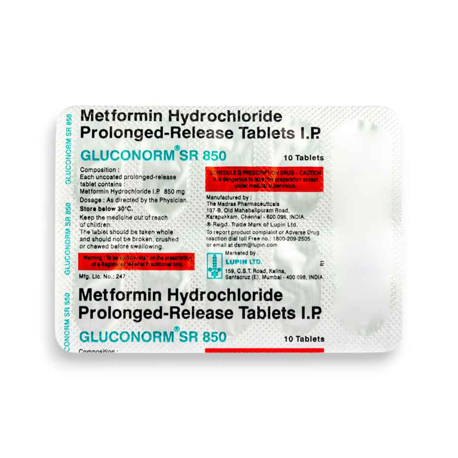 Gluconorm SR 850 Tablet PR