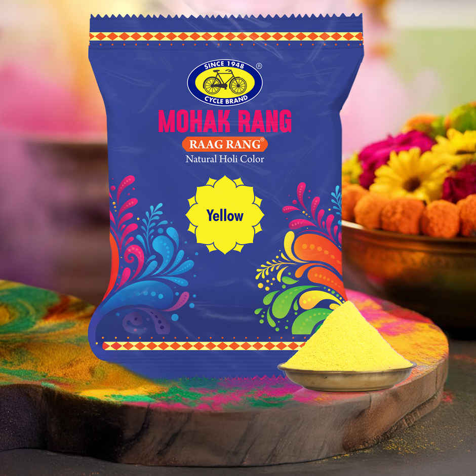 Mohak Rang Natural Raag Rang Holi Colour | Yellow | Cycle