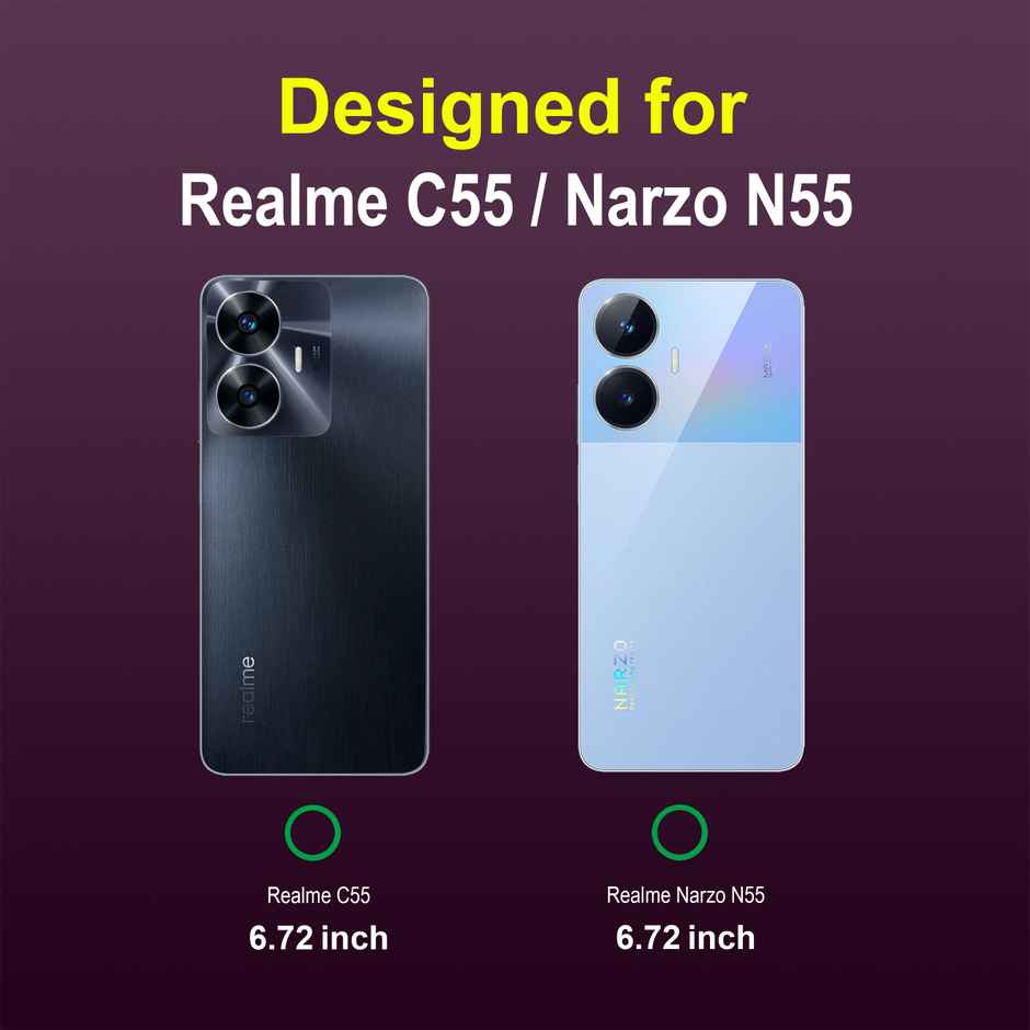 Zapcase Back Cover for Realme C55 | Narzo N55 | Magic-Lavender
