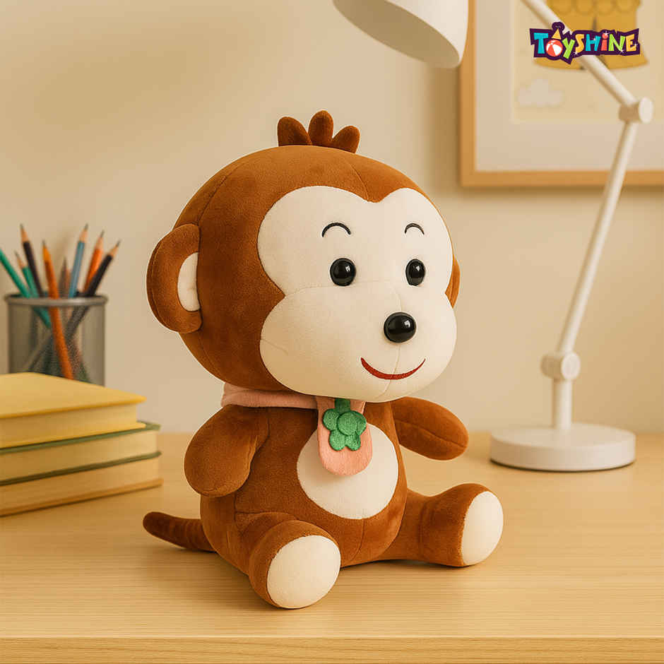 Spanker Monkey Soft Toy | Cute Plush for Kids & Room Decor | Brown - 27 cm