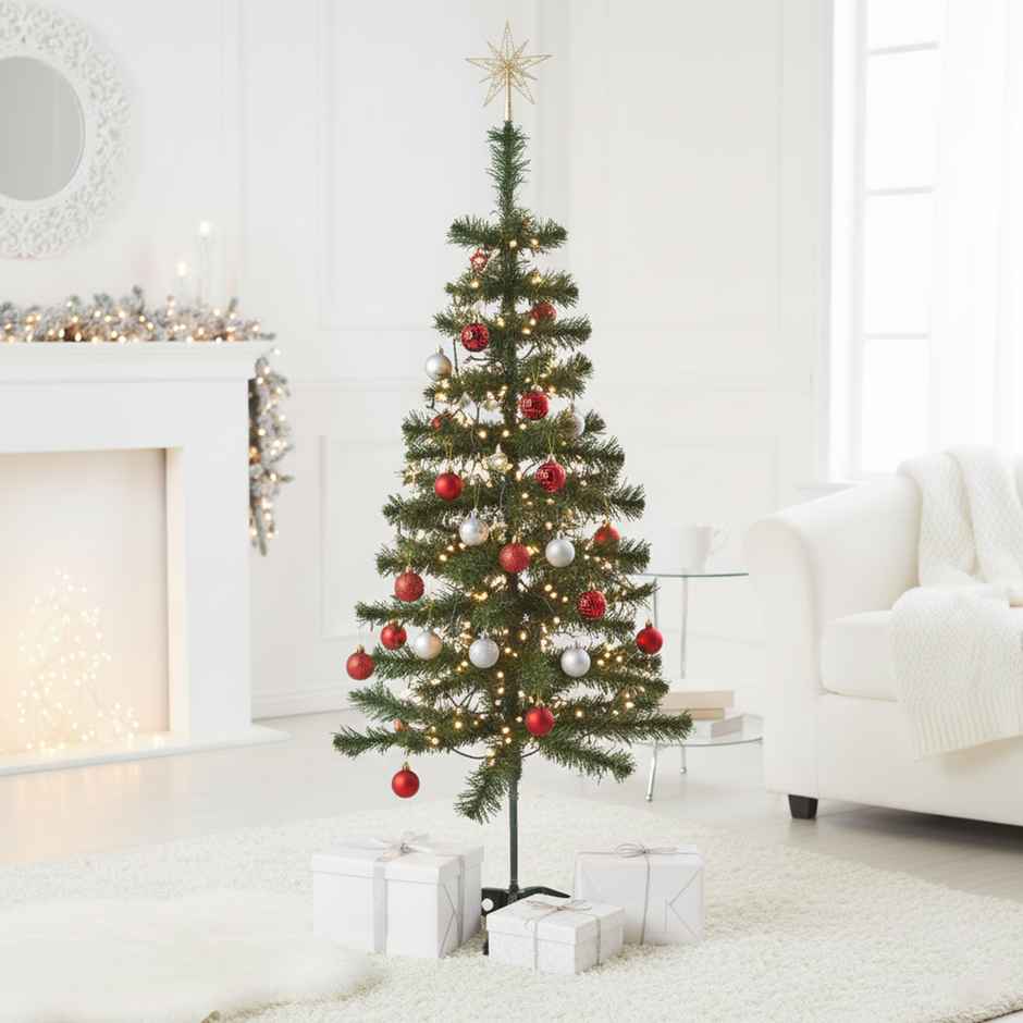 Artificial Christmas Tree | 4 ft | Ideal for Home, Office & Party Decor | Party Propz