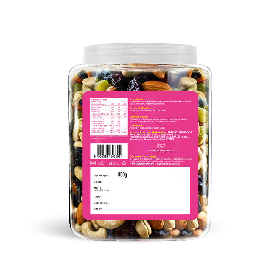 Yogabar Trail Mix - Daily Health Mix, Healthy Trail Mix With Dry Fruits