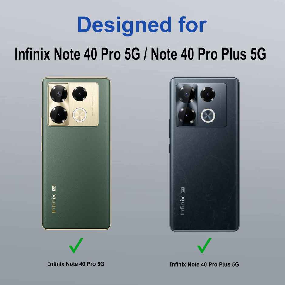 Zapcase Back Cover for Infinix Note 40 Pro 5G | Space-Black