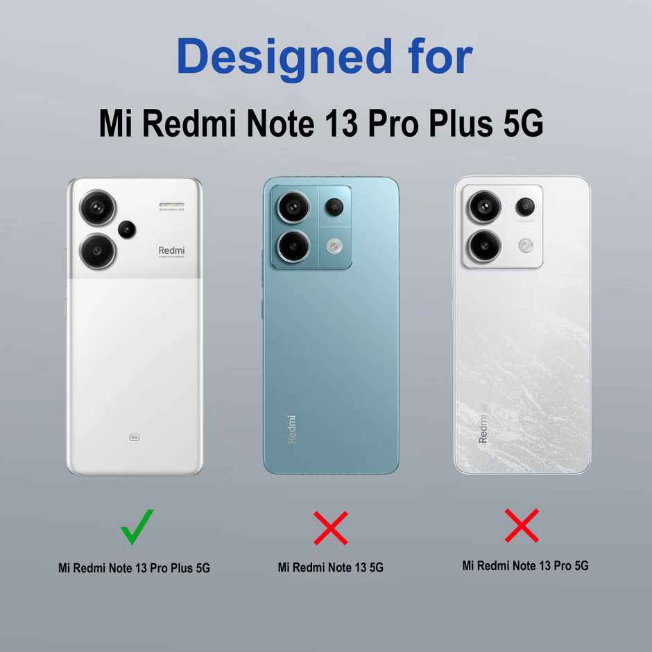 Zapcase Back Cover for Mi Redmi Note 13 Pro Plus 5G | Space-Clear