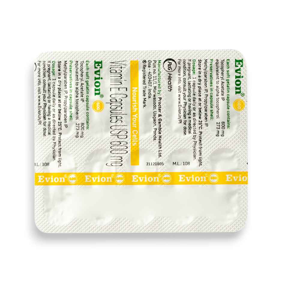 Evion 600 Soft Gelatin Capsule