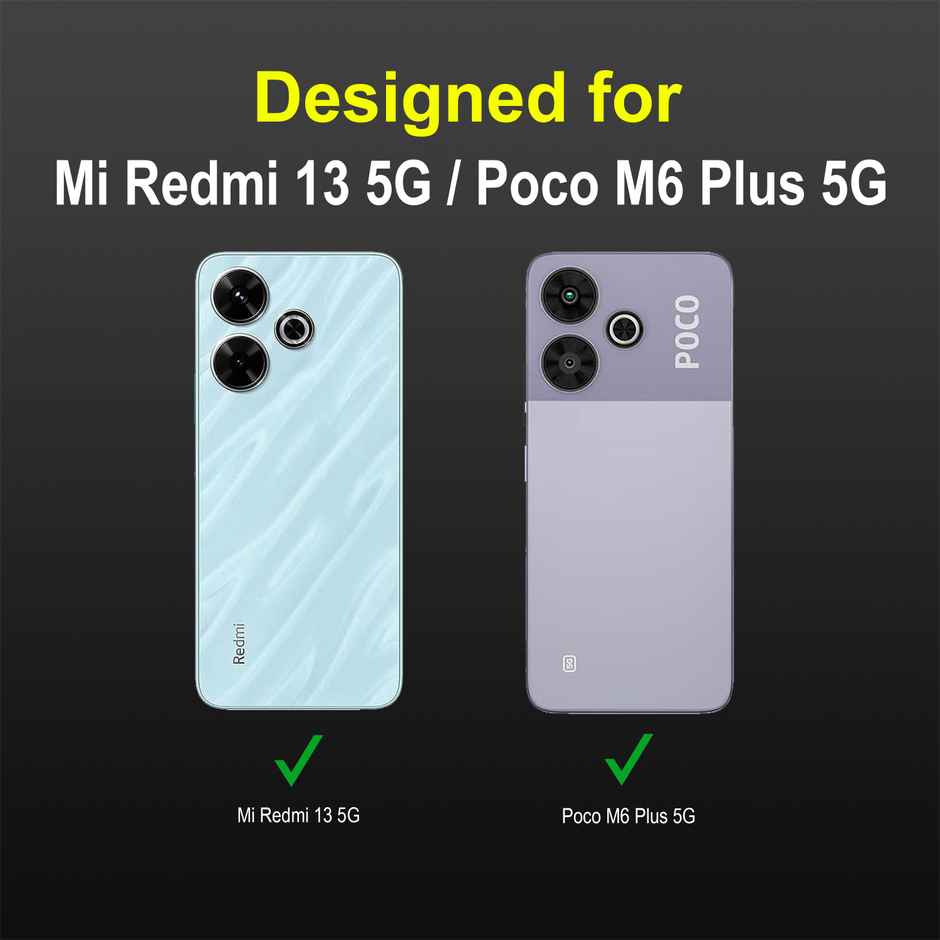 Zapcase Back Cover for Mi Redmi 13 5G | Magic-Black