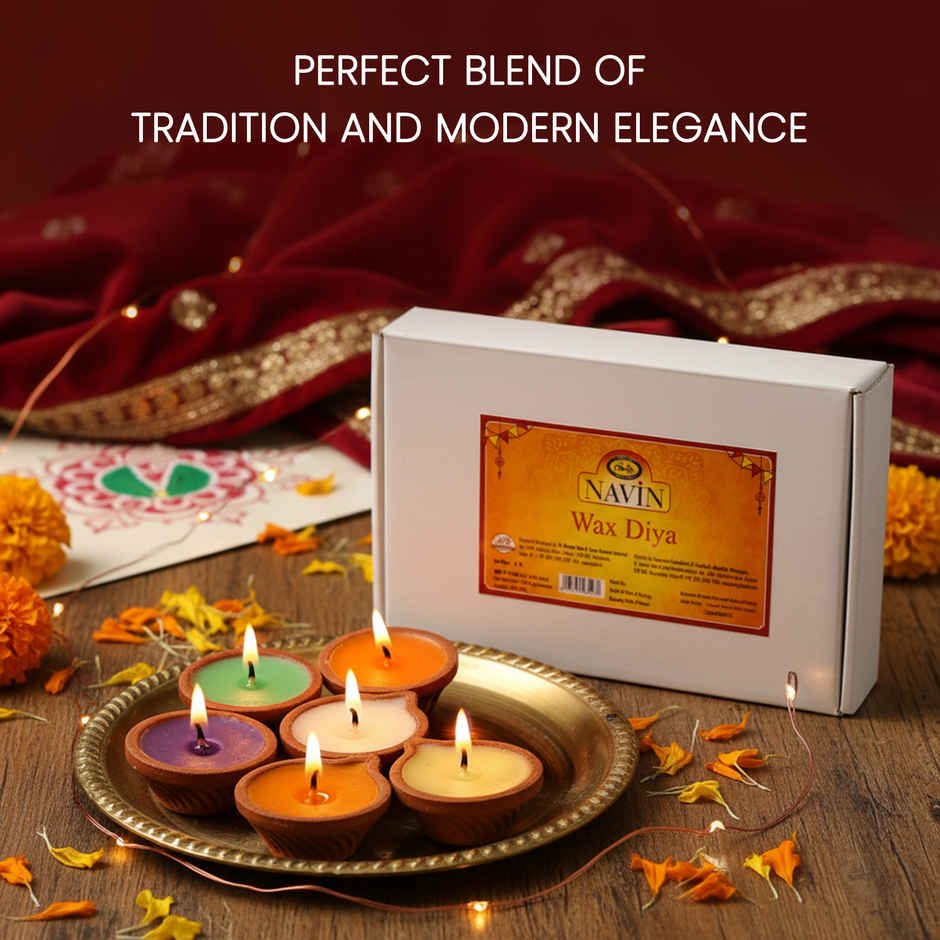 Decorative Wax Diya | Eco-Friendly Clay Candle Set | Clay Diya | Cycle