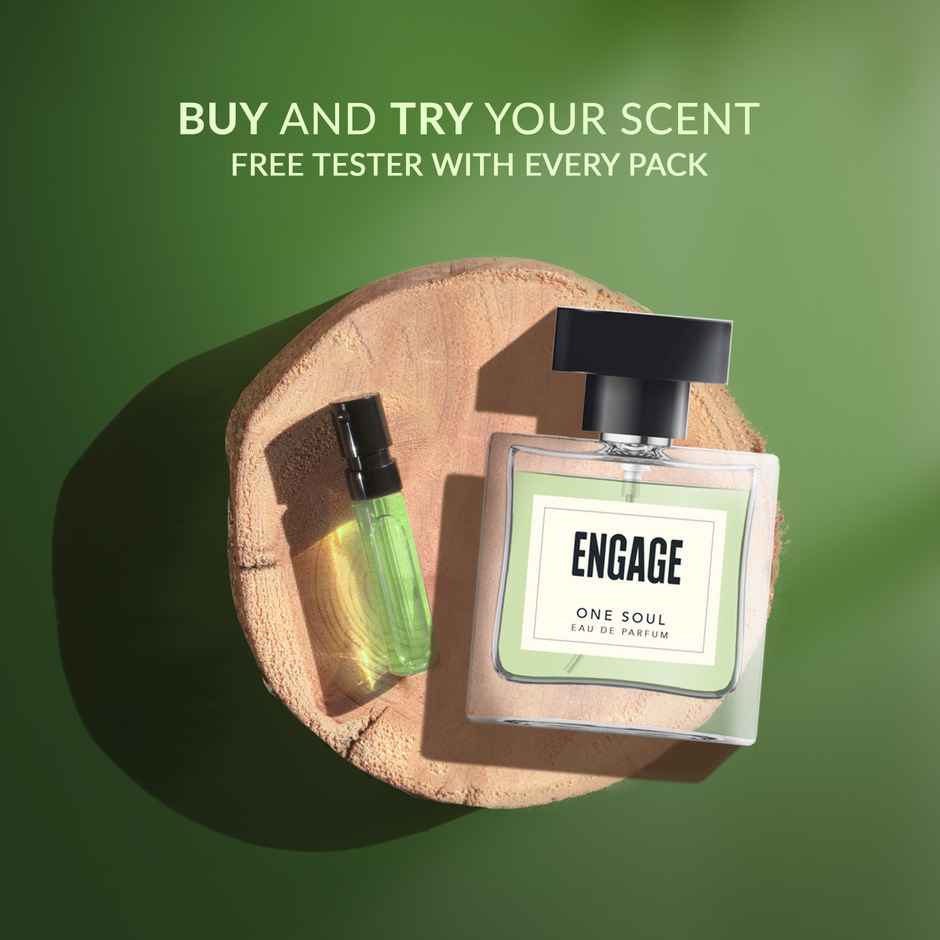 Engage One Soul Gender-free Perfume, Citrus & Spicy, Free Tester with pack