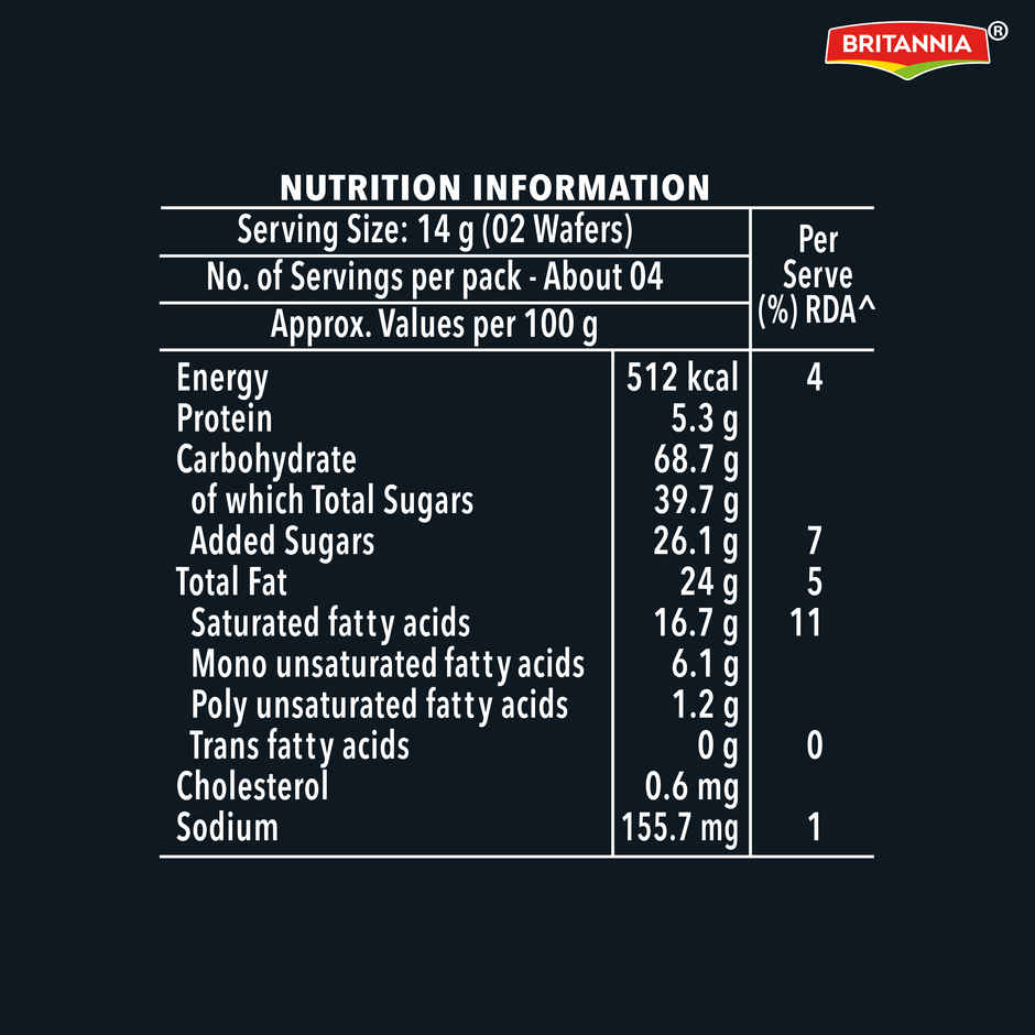 Kwality Wall'S Hazelnut Chocolate Ice Cream Tub(500ml) & Britannia Treat Creme Wafers Choco Flavoured Wafer Biscuit(55gms) Combo