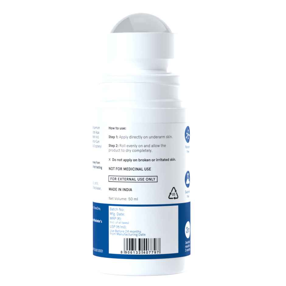 Be Bodywise 4% AHA BHA Under Arm Roll On | Controls Odour & Reduces Pigmentation | Aqua Fragrance