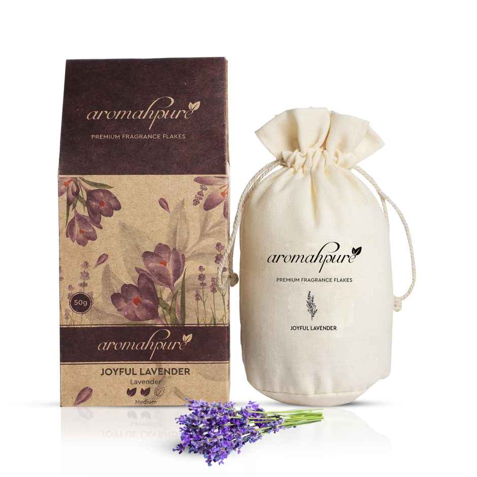 Aromahpure Premium Car Perfume Fragrance Flakes - Joyful Lavender | Last Upto 30 days Combo