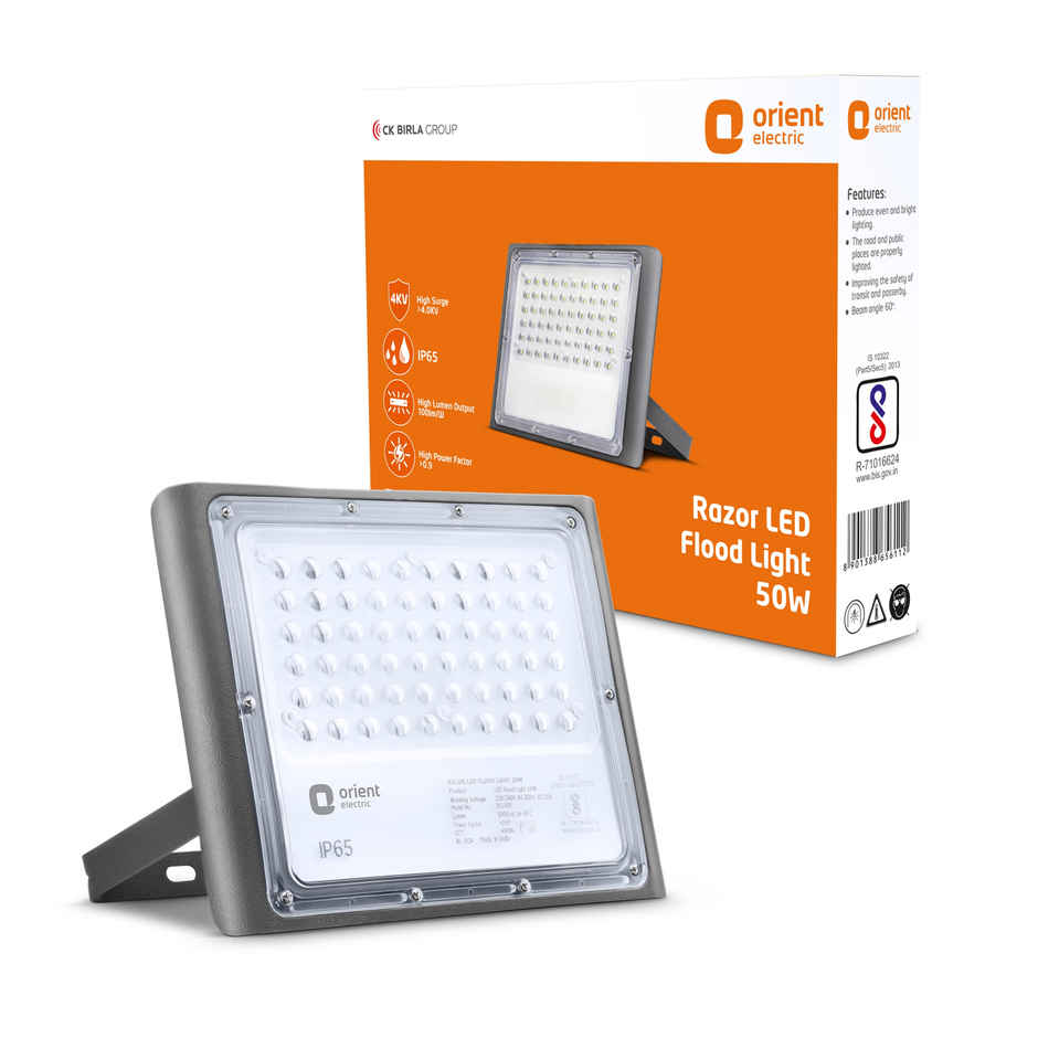 Orient Electric Razor Flood Light 50W|IP65 Waterproof LED Flood Light|Wide Beam Angle|Cool White